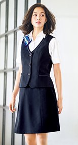 AS2805 BONMAX/ソロテックスクレアータ Aラインスカート 無地 36-AS2805
