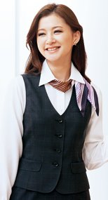 S-03600 03601 SELERY(セロリー) ベスト シャドーチェック 9903600