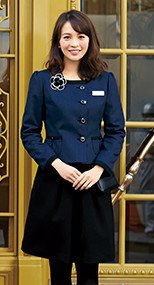 en joie(アンジョア) 51416 フロントタックでふんわりシルエットのフレアースカート(53cm丈) 無地 93-51416