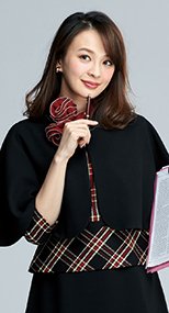 en joie(アンジョア) 9100 バランスの良いショート丈のケープ 無地 93-9100