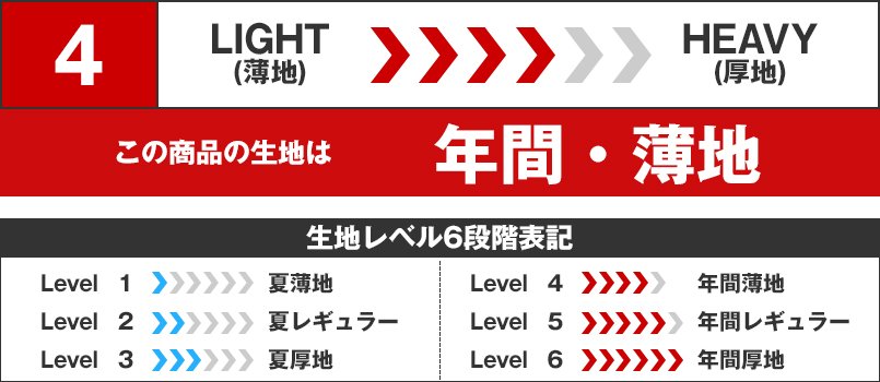 4・この商品の生地は年間レギュラー