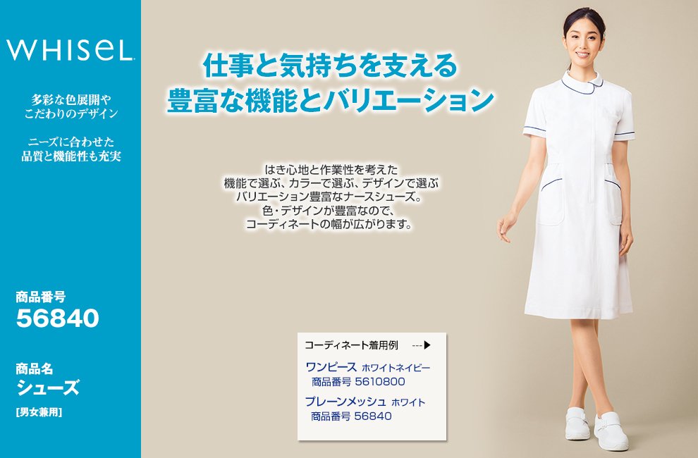 自重堂WHISEL F840 プレーンメッシュ(男女兼用)