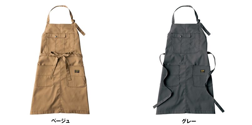 AZ64180 アイトス Wrangler(ラングラー) 胸当てエプロン(男女兼用) 色展開