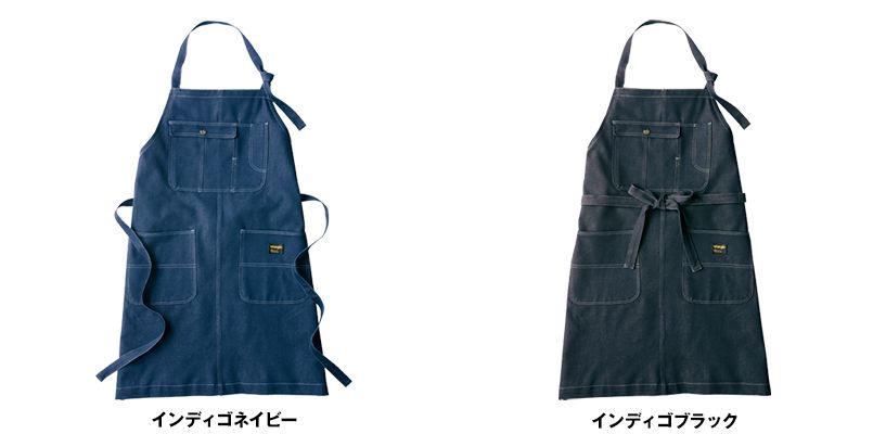 AZ64380 アイトス Wrangler(ラングラー) 胸当てエプロン(男女兼用) 色展開