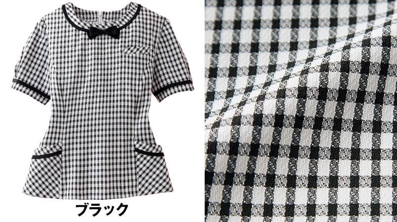 en joie(アンジョア) 46450 着脱がらくらくなチェック柄のプルオーバーブラウス(ブローチ付) 色展開
