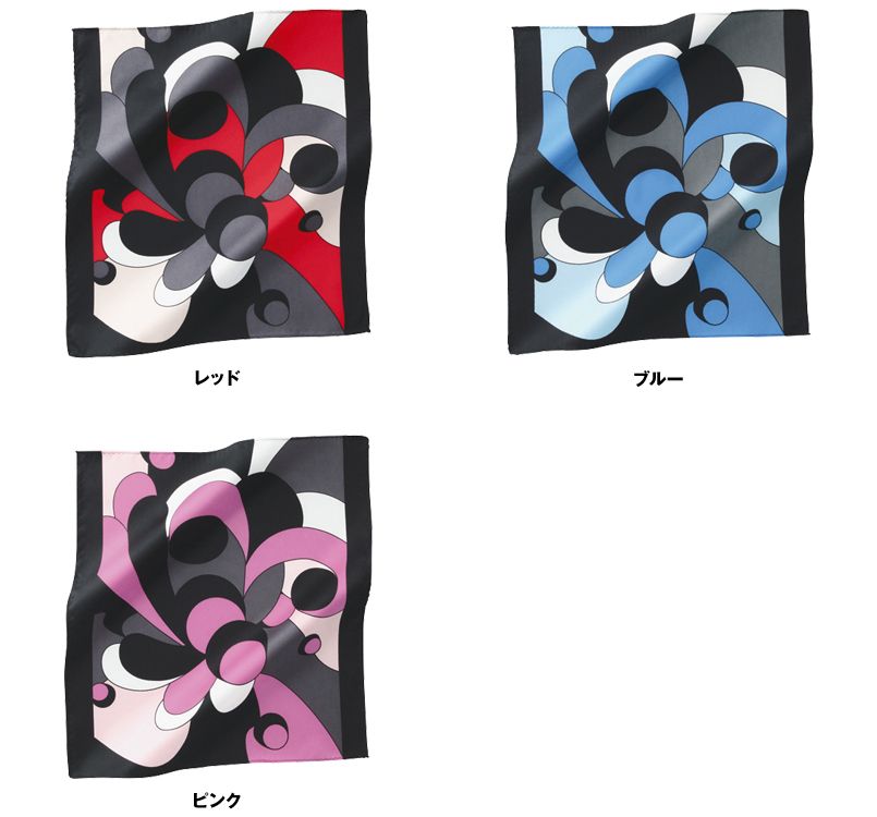 EAZ486 enjoy モダンな印象の人に気の幾何学柄のミニスカーフ 色展開