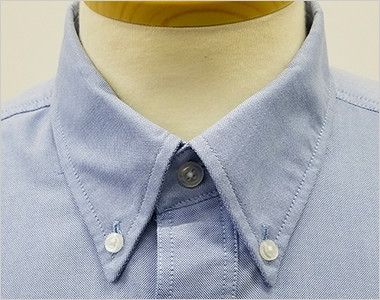 AZ7823 アイトス カナディアンクリーク 半袖T/Cオックスシャツ(男女兼用) きっちりした印象のボタンダウンの襟元