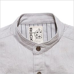 RS4601 ROCKY スタンドカラーシャツ(男性用) 首回りをすっきりと見せるスタンドカラー