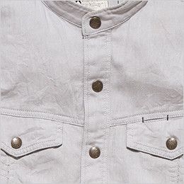 RS4601 ROCKY スタンドカラーシャツ(男性用) 丈夫なダブル前立て