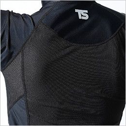 841551 TS DESIGN コンプレッション ハイネックショートスリーブシャツ(男性用) メッシュ