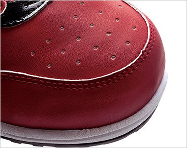 ジーベック 85118 ZIPアップセフティシューズ 樹脂先芯 にメッシュ孔を施して通気性を高めるとともにデザイン性アップ。