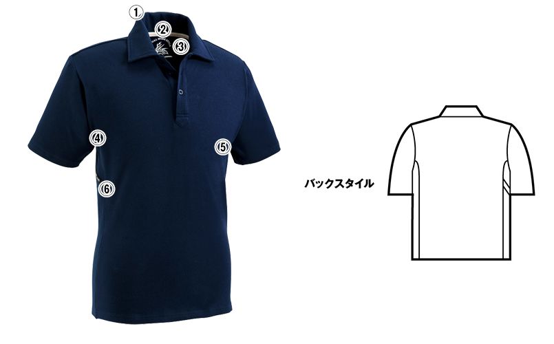 自重堂Z-DRAGON 75114 半袖ポロシャツ(男女兼用) 商品詳細・こだわりPOINT