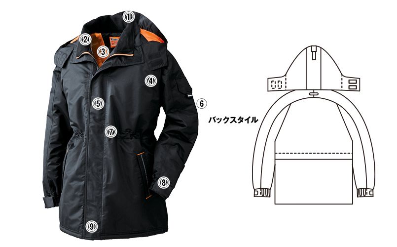 ジーベック 591 防水防寒コート(男女兼用) 商品詳細・こだわりPOINT