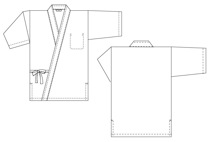 SR-1029 チトセ(アルベ) 甚平(男性用) ハンガーイラスト・線画