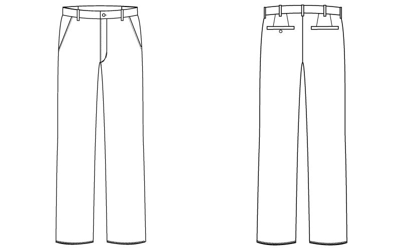 自重堂 WH90272 WHISEL ストレッチパンツ(男性用) ハンガーイラスト・線画